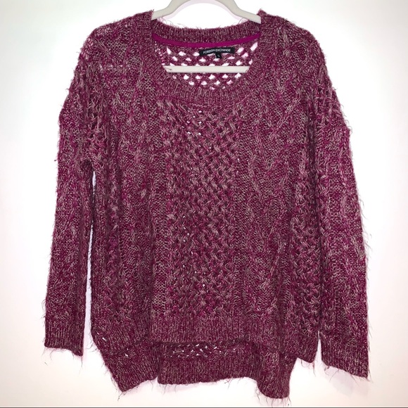 Magenta Oversized Knit Sweater - Picture 1 of 1